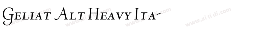 Geliat Alt Heavy Ita字体转换